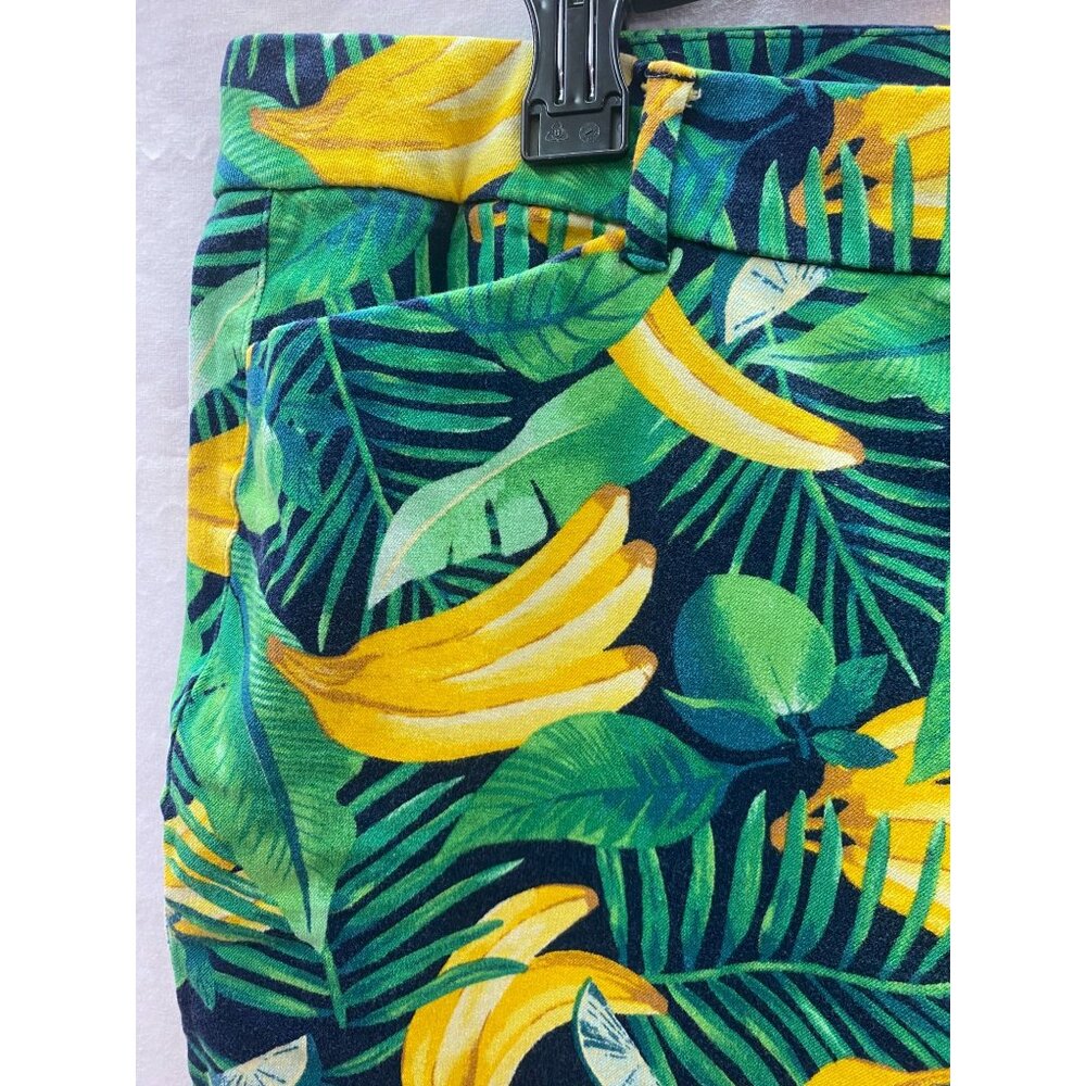 Old Navy Women's Size 18  Banana Lime Tropical Pixie Ankle Pants - Picture 4 of 13